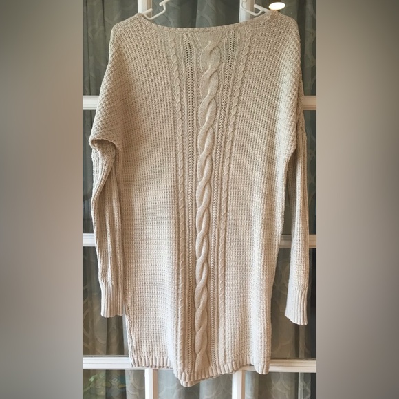 Roxy size S sweater dress in off-white super light tan - beautiful condition - Picture 3 of 11